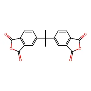 5-[2-(1,3-dioxo-2-benzofuran-5-yl)propan-2-yl]-2-benzofuran-1,3-dione structure