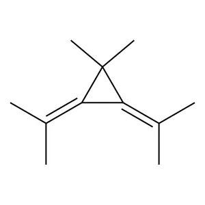 1,1-dimethyl-2,3-di(propan-2-ylidene)cyclopropane structure