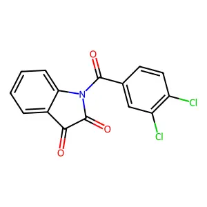 1-(3,4-dichlorobenzoyl)indole-2,3-dione structure