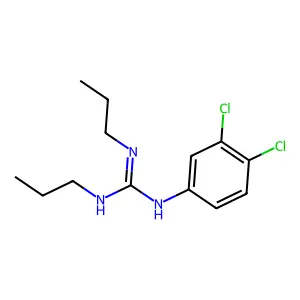 1-(3,4-dichlorophenyl)-2,3-dipropylguanidine structure