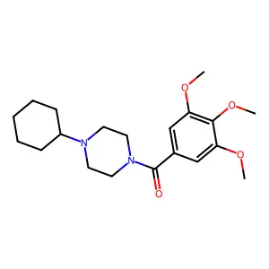 (4-cyclohexylpiperazin-1-yl)-(3,4,5-trimethoxyphenyl)methanone structure