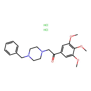 2-(4-benzylpiperazin-1-yl)-1-(3,4,5-trimethoxyphenyl)ethanonedihydrochloride structure
