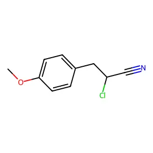 2-chloro-3-(4-methoxyphenyl)propanenitrile structure