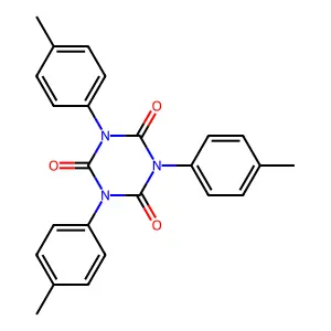 1,3,5-tris(4-methylphenyl)-1,3,5-triazinane-2,4,6-trione structure