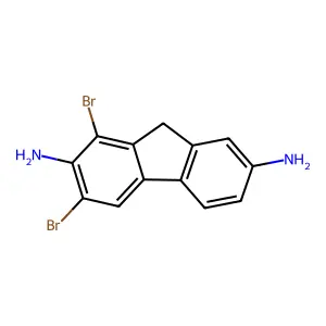 1,3-dibromo-9h-fluorene-2,7-diamine structure