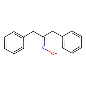 N-(1,3-diphenylpropan-2-ylidene)hydroxylamine structure