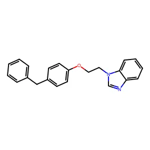 1-[2-(4-benzylphenoxy)ethyl]-1H-1,3-benzodiazole structure