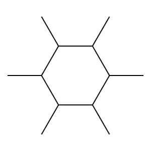 1,2,3,4,5,6-hexamethylcyclohexane structure