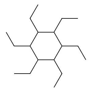 1,2,3,4,5,6-Hexaethylcyclohexane structure