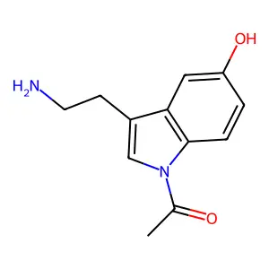 1-[3-(2-aminoethyl)-5-hydroxyindol-1-yl]ethanone structure