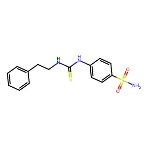 1-(2-phenylethyl)-3-(4-sulfamoylphenyl)thiourea structure