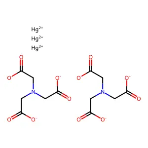 Nitrilotriacetic acid mercury(2+) salt (2:3) structure