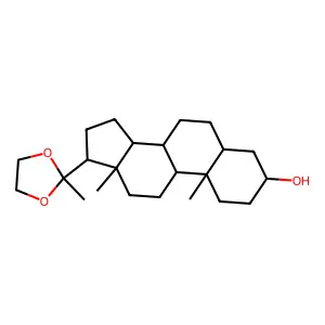 10,13-dimethyl-17-(2-methyl-1,3-dioxolan-2-yl)-2,3,4,5,6,7,8,9,11,12,14,15,16,17-tetradecahydro-1H-cyclopenta[a]phenanthren-3-ol structure