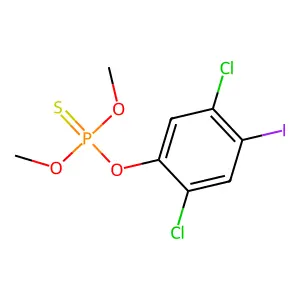 (2,5-dichloro-4-iodophenoxy)-dimethoxy-sulfanylidene-lambda5-phosphane structure