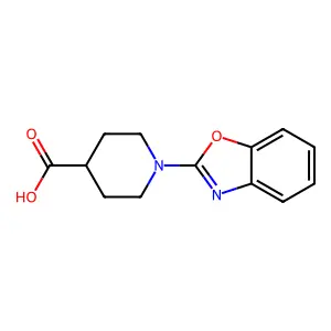 1-(1,3-benzoxazol-2-yl)piperidine-4-carboxylic acid structure