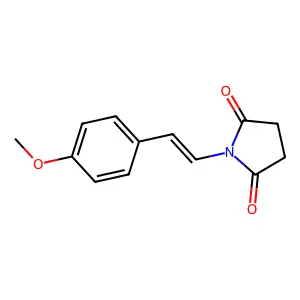 1-[2-(4-methoxyphenyl)ethenyl]pyrrolidine-2,5-dione structure