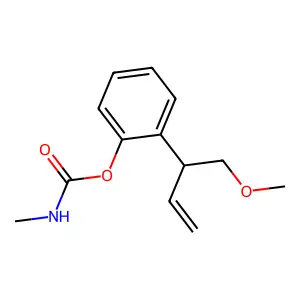 [2-(1-methoxybut-3-en-2-yl)phenyl] N-methylcarbamate structure