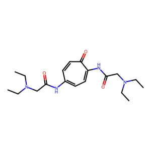 2,5-Bis(diethylaminoacetamido)tropone structure
