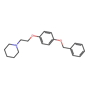 1-[2-(4-phenylmethoxyphenoxy)ethyl]piperidine structure