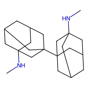 N-methyl-3-[3-(methylamino)-1-adamantyl]adamantan-1-amine structure