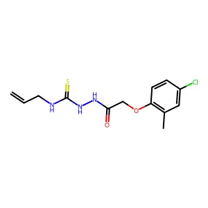 1-[[2-(4-chloro-2-methylphenoxy)acetyl]amino]-3-prop-2-enylthiourea structure