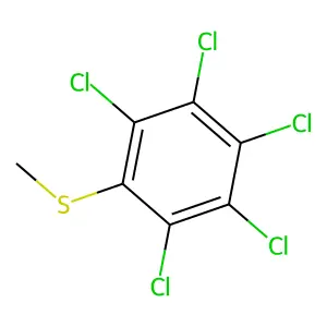 Pentachlorothioanisole structure
