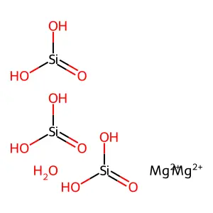 dimagnesiumdihydroxy(oxo)silanehydrate structure