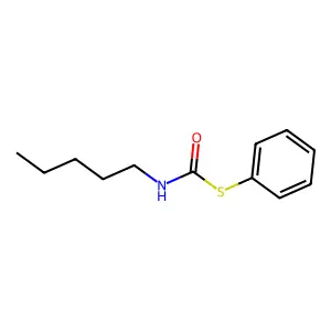 Pentylthiocarbamic acid S-phenyl ester structure