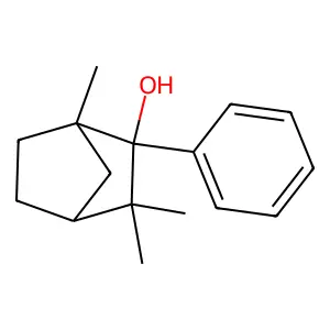 1,3,3-trimethyl-2-phenylbicyclo[2.2.1]heptan-2-ol structure