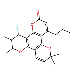 (-)-12-Fluorocalanolide B structure