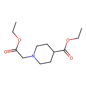 Ethyl 4-(ethoxycarbonyl)piperidine-1-acetate structure