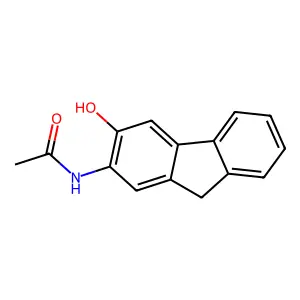 N-(3-hydroxy-9H-fluoren-2-yl)acetamide structure