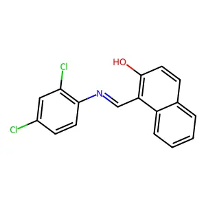 1-[(2,4-dichlorophenyl)iminomethyl]naphthalen-2-ol structure