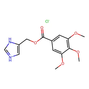 1H-imidazol-3-ium-5-ylmethyl 3,4,5-trimethoxybenzoate chloride structure