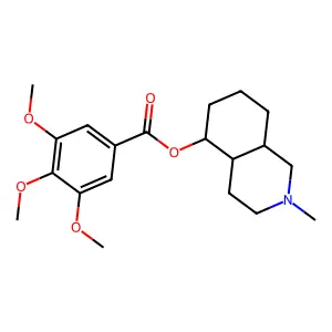 [(4aS,8aR)-2-methyl-3,4,4a,5,6,7,8,8a-octahydro-1H-isoquinolin-5-yl] 3,4,5-trimethoxybenzoate structure