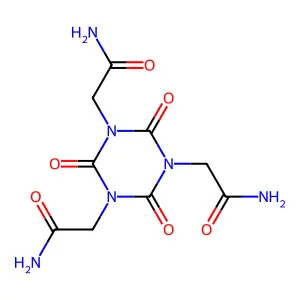 Tris(carbamoylmethyl) isocyanurate structure