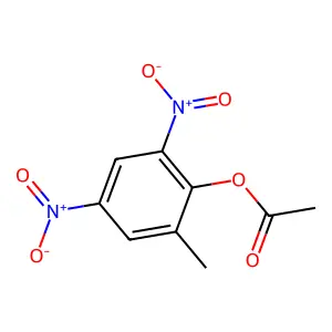 (2-methyl-4,6-dinitrophenyl) acetate structure