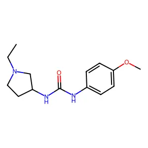 1-(1-ethylpyrrolidin-3-yl)-3-(4-methoxyphenyl)urea structure