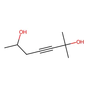 2-methylhept-3-yne-2,6-diol structure
