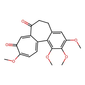 1,2,3,10-tetramethoxy-5,6-dihydrobenzo[a]heptalene-7,9-dione structure