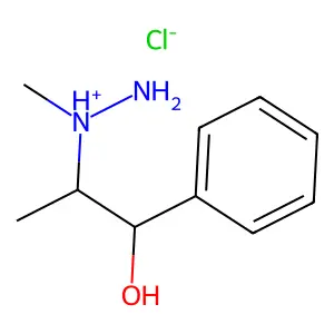 amino-(1-hydroxy-1-phenylpropan-2-yl)-methylazanium chloride structure