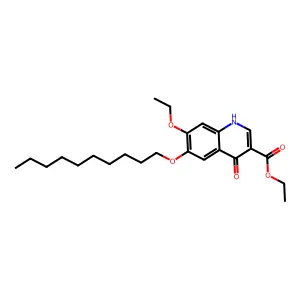 ethyl 6-decoxy-7-ethoxy-4-oxo-1H-quinoline-3-carboxylate structure
