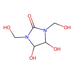 4,5-dihydroxy-1,3-bis(hydroxymethyl)imidazolidin-2-one structure