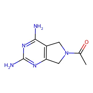1-(2,4-diamino-5,7-dihydropyrrolo[3,4-d]pyrimidin-6-yl)ethanone structure