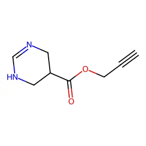 prop-2-yn-1-yl 1,4,5,6-tetrahydropyrimidine-5-carboxylate structure