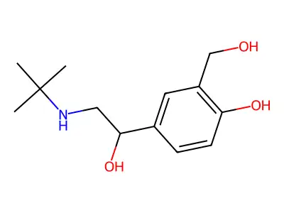 Salbutamol structure