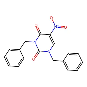1,3-dibenzyl-5-nitropyrimidine-2,4-dione structure