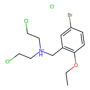N,N-Bis(2-chloroethyl)-3-bromo-6-ethoxybenzylamine hydrochloride structure