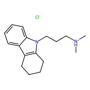 dimethyl-[3-(1,2,3,4-tetrahydrocarbazol-9-yl)propyl]azanium chloride structure