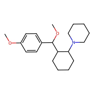 1-[2-[methoxy-(4-methoxyphenyl)methyl]cyclohexyl]piperidine structure